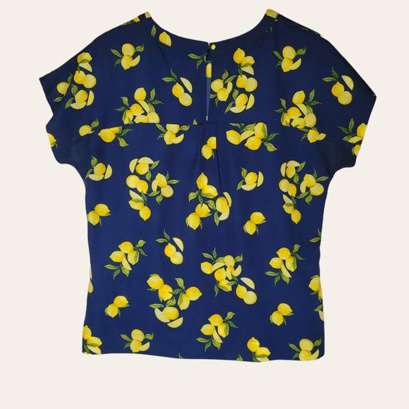 Banana Republic Lemons Blouse Women's S - Picture 3 of 4